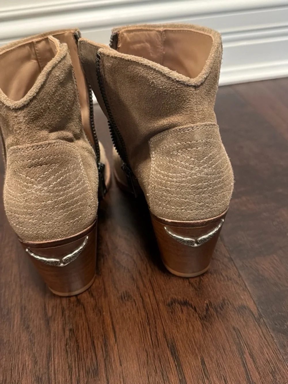 Zadig & Voltaire Tan Suede Ankle Booties